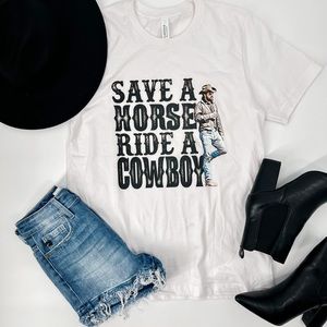 Save a horse ride a cowboy Graphic country Tee